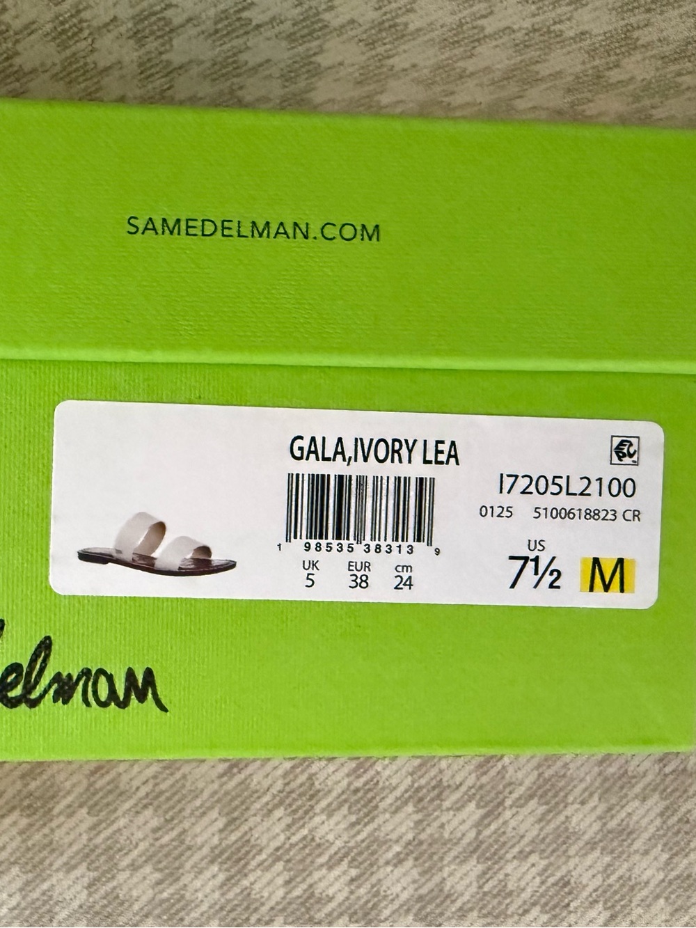 Sam Edelman Ivory Double-Band Slide Sandals - Picture 5 of 5